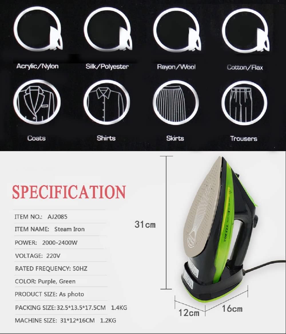 SOKANY Professional Grade 2400W Home Steam Cordless Iron, Steam Iron with 360ML Water Tank, Ceramic Non-Stick Soleplate SOKANY Professional Grade 2400W Home Steam Cordless Iron, Steam Iron with 360ML Water Tank, Ceramic Non-Stick Soleplate